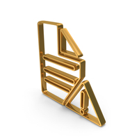Gold File Error Outline Icon PNG & PSD Images