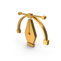 Gold Pen Tool Icon PNG & PSD Images