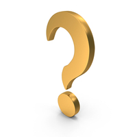 Gold Question Mark Symbol PNG & PSD Images