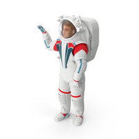 Modern Spacesuit On Astronaut Waving PNG & PSD Images