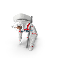 Next Gen Spacesuit on Astronaut Crawling Pose Fur PNG & PSD Images