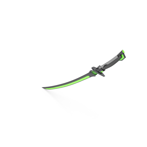 Fantasy Sci Fi Sword Green PNG & PSD Images