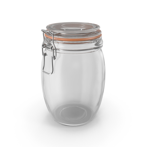 Glass Jar 1000 ml Close PNG & PSD Images