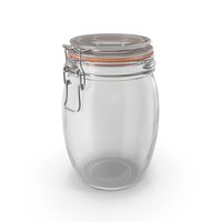 Glass Jar 1000 ml Close PNG & PSD Images