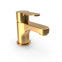 Arsuz Golden Chrome Basin Mixer PNG & PSD Images