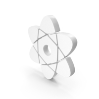 White Atomic Icon PNG & PSD Images