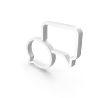 White Chat Bubbles Icon PNG & PSD Images
