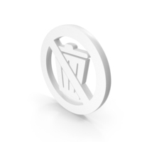 White Don't Throw Trash Icon PNG & PSD Images