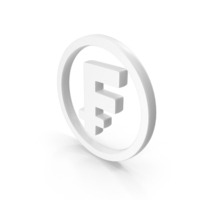 White Switzerland Franc Currency Icon PNG & PSD Images