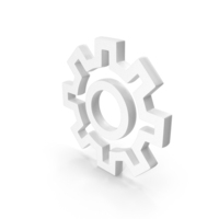 White Gear Outline Icon PNG & PSD Images