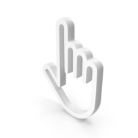 White Hand Cursor Icon PNG & PSD Images