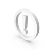 White Issue Exclamation Mark Icon PNG & PSD Images