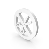 White No Scissors Icon PNG & PSD Images