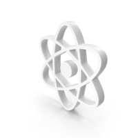White Atomic Outline Icon PNG & PSD Images