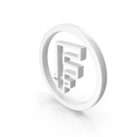 White Switzerland Franc Outline Currency Icon PNG & PSD Images