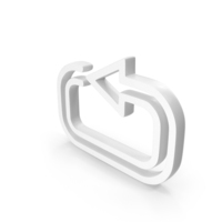 White Go Back Arrow Outline Icon PNG & PSD Images