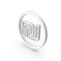 White Israeli Shekel Currency Outline Icon PNG & PSD Images