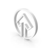 White Up Arrow Outline Icon PNG & PSD Images