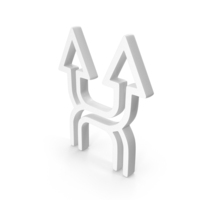 White Two Side Way Arrows Icon PNG & PSD Images