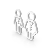 White Ladies And Gents Toilet Symbol PNG & PSD Images
