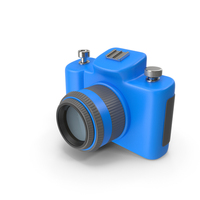 CARTOON BLUE CAMERA PNG & PSD Images