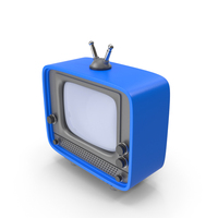 CARTOON TELEVISION BLUE PNG & PSD Images