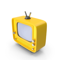 CARTOON TELEVISION YELLOW PNG & PSD Images