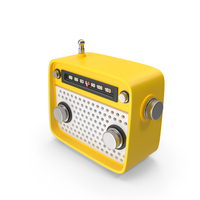 CARTOON YELLOW RADIO PNG & PSD Images