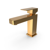 Pazar Chrome Basin Mixer Tap Golden PNG & PSD Images
