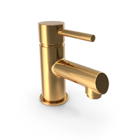 Ferrel Single Lever Basin Faucet Golden PNG & PSD Images