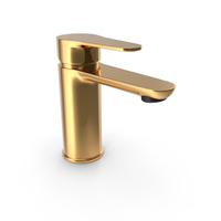 Piana Single Lever Basin Faucet Golden PNG & PSD Images