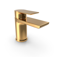 Osani Single Lever Washbasin Faucet Golden PNG & PSD Images