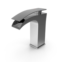 Kellan Waterfall Effect Chrome Basin Mixer PNG & PSD Images