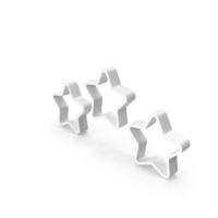 Three Star Rating Outline Symbol PNG & PSD Images