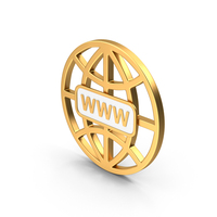 Web WWW Metal Gold PNG & PSD Images