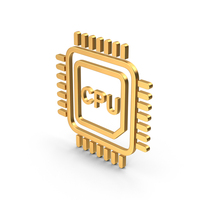 CPU Metal Gold PNG & PSD Images