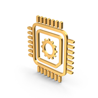 CPU Gear Metal Gold PNG & PSD Images