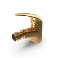 Kapi Chrome Bidet Faucet Golden PNG & PSD Images