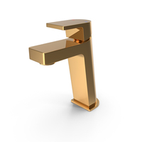 Alata Golden Chrome Basin Mixer PNG & PSD Images