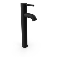 Hoffell High Chrome Basin Mixer Black Matt PNG & PSD Images
