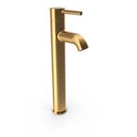 Hoffell High Chrome Basin Mixer Golden PNG & PSD Images