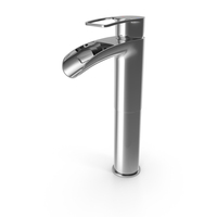 Olmeto Waterfall Effect High Chrome Basin Mixer PNG & PSD Images