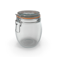 Glass Jar 750 ml Close PNG & PSD Images