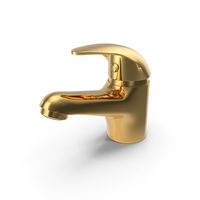 Dale Single Lever Basin Mixer Golden PNG & PSD Images