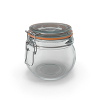 Glass Jar 500 ml Close PNG & PSD Images
