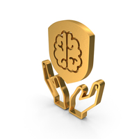 Hands Save With Brain Shield Symbol PNG & PSD Images