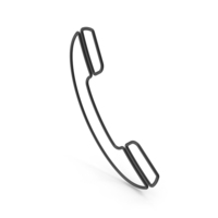 Black Handset Symbol PNG & PSD Images