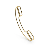 Gold Handset Symbol PNG & PSD Images