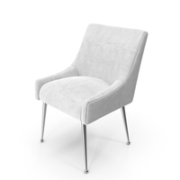 Upholstered Side Chair Velvet White PNG & PSD Images