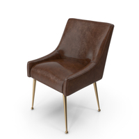 Upholstered Side Chair Leather PNG & PSD Images